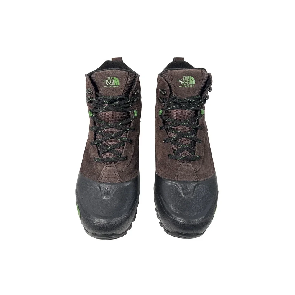 The North Face Snowfuse Winter Boots Mens 12.5 Brown Suede Waterproof Insulated
